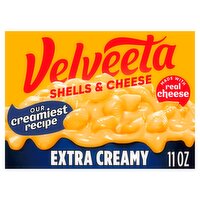Velveeta Shells & Cheese Extra Creamy Cheese Sauce & Shell Pasta, 11 oz