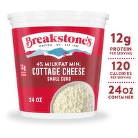 Breakstone's 4% Milkfat Min. Small Curd Cottage Cheese, 24 oz, 24 Ounce