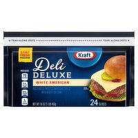 Kraft Deli Deluxe White American Cheese, 24 count, 16 oz, 16 Ounce