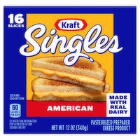 Kraft Singles American Cheese Slices, 16 count, 12 oz