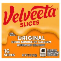 Velveeta Original Cheese Slices, 16 count, 12 oz, 340 Gram