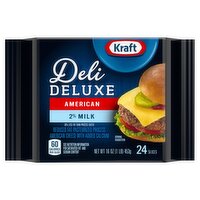 Kraft Deli Deluxe 2% Milk American Cheese Slices, 24 count, 16 oz, 16 Ounce