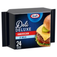 Kraft Deli Deluxe 2% Milk American Cheese Slices, 24 count, 16 oz