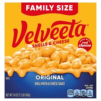 Velveeta Original Shell Pasta & Cheese Sauce Family Size, 24 oz