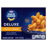 Kraft Mac & Cheese Deluxe Original Cheddar Macaroni & Cheese Sauce, 14 oz