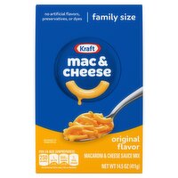 Kraft Original Flavor Macaroni & Cheese Sauce Mix Family Size, 14.5 oz