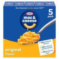 Kraft Original Flavor Macaroni & Cheese Sauce Mix, 7.25 oz, 5 count