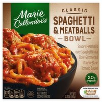 Marie Callender's Classic Spaghetti and Meatballs Bowl Single Serve Frozen Meal, 12.4 oz.