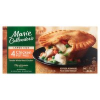 Marie Callender's Tender White Meat Chicken Pot Pies Large Size, 15 oz, 4 count