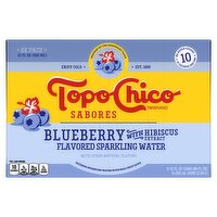 Topo Chico Blueberry with Hibiscus Extract Flavored Sparkling Water, 12 fl oz, 8 count