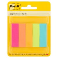 Post-it® Page Markers, Assorted Colors , 1/2 in. x 2 in., 50 Sheets/Pad, 5 Pads/Pack