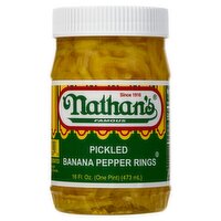Nathan's Famous Pickled Banana Pepper Rings, 16 fl oz