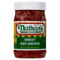 Nathan's Famous Sweet Red Onions, 16 fl oz