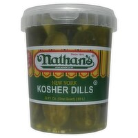 Nathan's Famous New York Kosher Dills Pickles, 32 fl oz