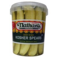 Nathan's Famous New York Kosher Spears Pickles, 32 fl oz