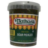 Nathan's Famous Sour Kosher Pickles, 32 fl oz