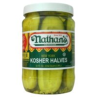 Nathan's Famous New York Kosher Halves, 32 fl oz