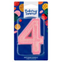 Bakery Crafts 3in 4 Birthday Candle