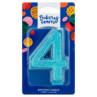 Bakery Crafts 3in 4 Birthday Candle