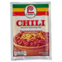 Lawry's Chili Spices & Seasonings Mix, 1.48 oz, 1.48 Ounce