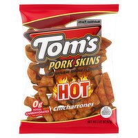 Tom's Hot Flavored Chicharrones Fried Pork Skins, 2.37 oz