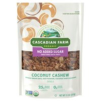 Cascadian Farm No Added Sugar Organic Coconut Cashew Granola, 11 oz