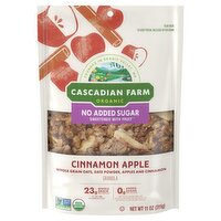 Cascadian Farm No Added Sugar Organic Cinnamon Apple Granola, 11 oz, 11 Ounce