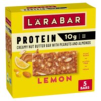 Lärabar Lemon 10g Protein Creamy Nut Butter Bar with Peanuts and Almonds, 1.59 oz, 5 count