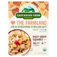 Cascadian Farm Organic Multi Grain Squares Cereal, 12.3 oz