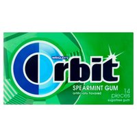 Wrigley's Orbit Spearmint Gum, 14 count, 14 Ounce