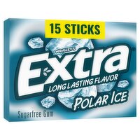 Wrigley's Extra Polar Ice Long Lasting Flavor Sugarfree Gum Sticks, 15 count