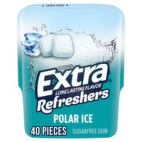 Wrigley's Extra Refreshers Long Lasting Flavor Polar Ice Sugarfree Gum, 40 count, 40 Each