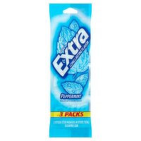 Wrigley's Extra Peppermint Sugarfree Gum, 15 count, 3 pack
