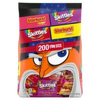 Skittles and Starburst Candy Fun Size, 200 count, 5.21 oz