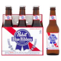 Pabst Blue Ribbon Beer, 12 fl oz, 6 count, 72 Fluid ounce