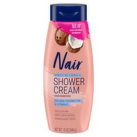 Nair Natural Coconut Oil & Vitamin E Hair Remover Shower Cream, 12 oz