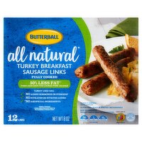 Butterball Turkey Breakfast Sausage Links, 12 count, 8 oz, 8 Ounce