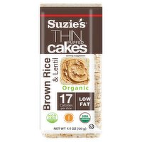 Suzie's Organic Brown Rice & Lentil Thin Puffed Cakes, 4.6 oz