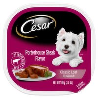 Cesar Porterhouse Steak Flavor Classic Loaf in Sauce, 3.5 oz, 3.5 Ounce