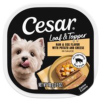 Cesar Loaf & Topper Ham & Egg Flavor Canine Cuisine, 3.5 oz