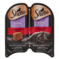 Sheba Perfect Portions Paté in Natural Juices Tender Beef Entrée Premium Cat Food, 1.32 oz