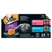 Sheba Paté in Natural Juices Seafood Premium Cat Food Variety Pack, 1.32 oz, 24 count