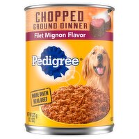 PEDIGREE CHOPPED GROUND DINNER Adult Canned Wet Dog Food, Filet Mignon Flavor, (12) 13.2 oz. Cans