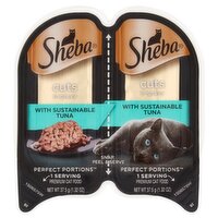 Sheba Perfect Portions Cuts in Gravy with Sustainable Tuna Premium Cat Food, 1.32 oz