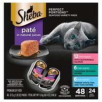 Sheba Perfect Portions Seafood Paté Premium Cat Food Variety Pack, 1.32 oz, 48 count, 63.4 Ounce