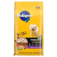 Pedigree Chicken & Steak Flavor with Tender Bites Food for Small Adult Dogs, 56 oz