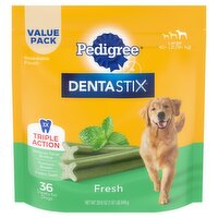 Pedigree Dentastix Fresh Treats for Dogs Value Pack, Large, 40+ lb, 36 count, 29.9 oz