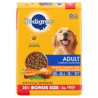 Pedigree Roasted Chicken, Rice & Vegetable Flavor Food for Adult Dog, 30 lb, 30 Pound