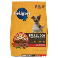 Pedigree Small Dog Grilled Steak & Vegetable Flavor Food for Adult Dogs, 14 lb