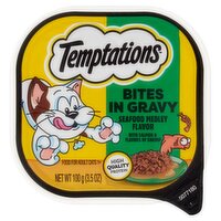 Temptations Seafood Medley Flavor Bites in Gravy Food for Adult Cats, 1+, 3.5 oz